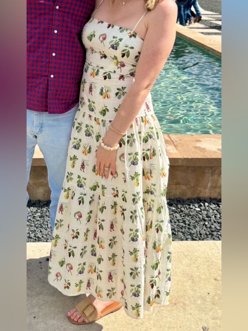 Petal & Pup Botanique Fruit Print Cotton Midi Sundress